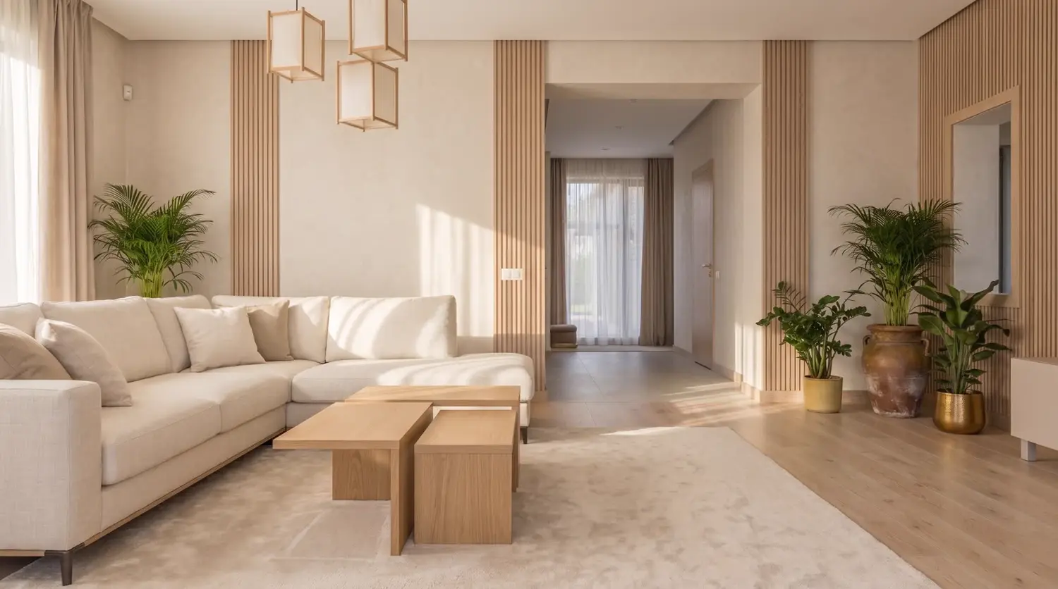Japandi interior render